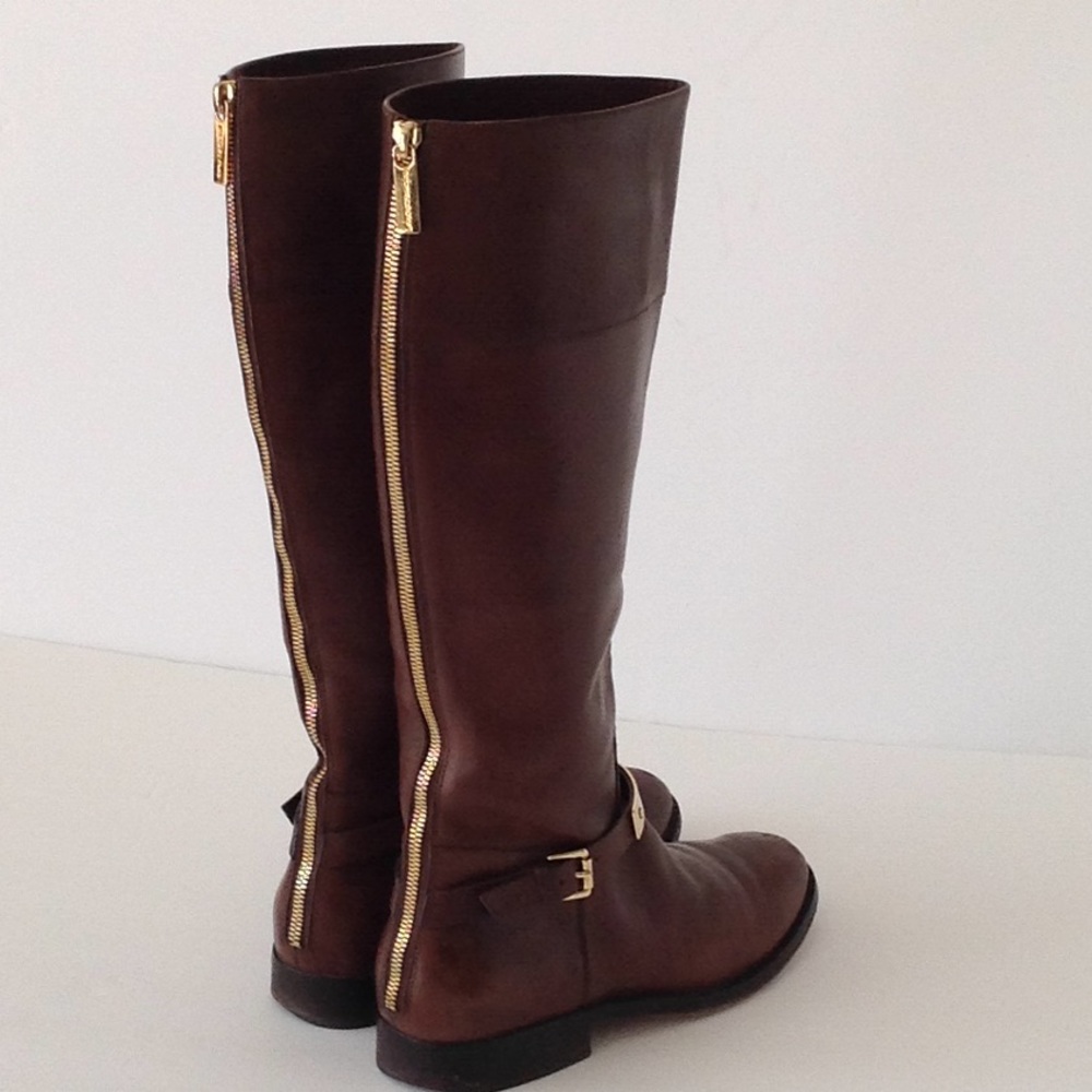 🅰️Michael Kors - Tall 'Gold Hardware' Brown Boots